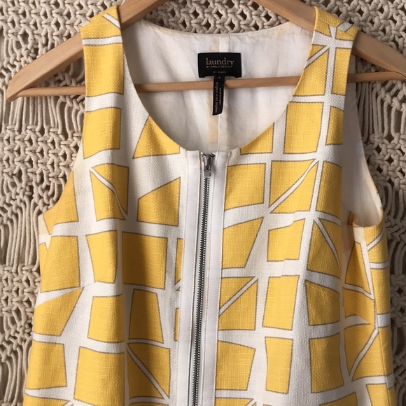 Laundry By Shelli Segel geometrical sheath dress sz 6 zip front - Picture 2 of 7